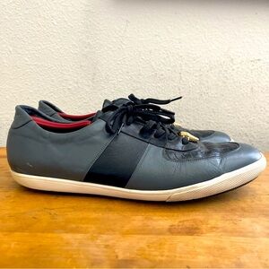 Belvedere Rana Calf Gray Leather Reptile Derby Mens Lace Up Sneakers Sz 12.5
